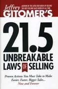 book covers jeffrey gitomers 21 point 5 unbreakable laws of selling