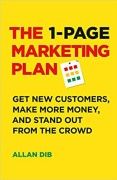 book covers the 1 page marketing plan