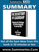 summary covers the dichotomy of leadership